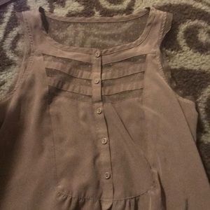 A grey blouse